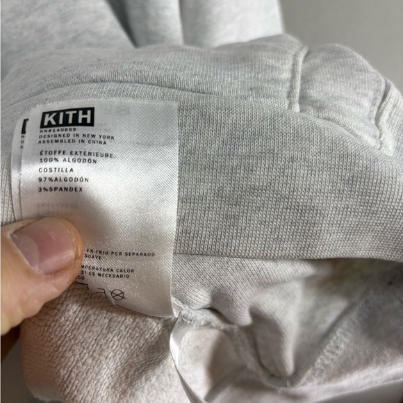 Kith New York Williams III Mini Box Logo Heather Grey Hoodie Men’s Size XL - Picture 5 of 9